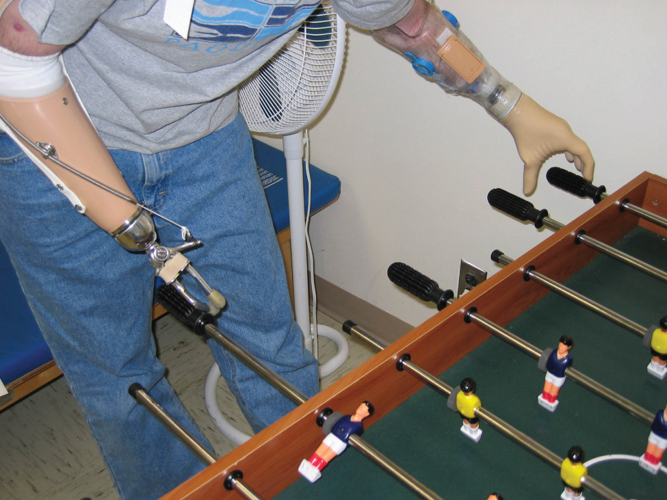 Robotic Arms Playing Foosball